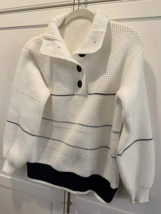 Commense Pull Over Sweater Black & White XS - Picture 1 of 10